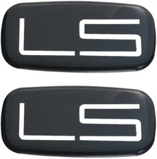 2PCS Epoxy resin LS EMBLEM Badge sticker decal Compatible For (Chrome/Black)