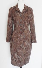 Maggy London Skirt Suit Multicolored Jacquard Cotton Blend Size12 Fits US 8/10 
