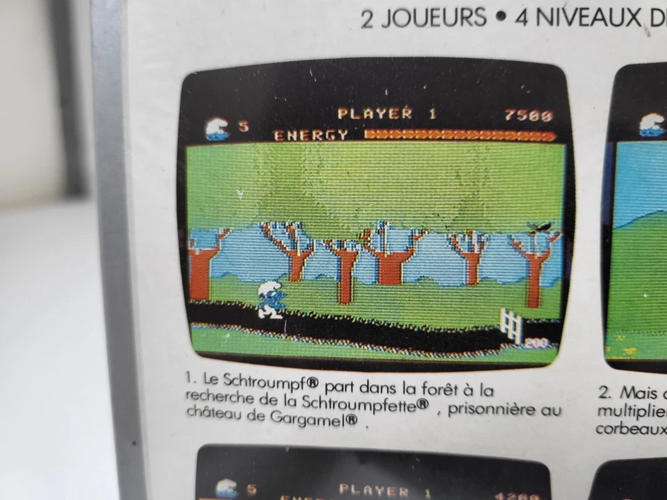 NEW W/CREASED BOX  FRENCH CBS  SCHTROUMPFS SMURF Colecovision  RARE #L12 - Image 3 of 4