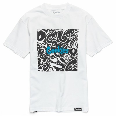 NWT Berner Cookies Clothing SF Stack It Up B/W Box Logo White Tee