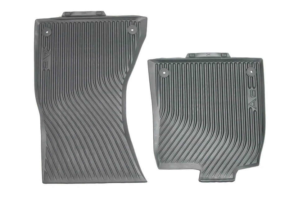 2012-2018 Audi A6 Front All-Weather Black Floor Mats Genuine OEM 4G1-061-221-041 - Image 3 of 4
