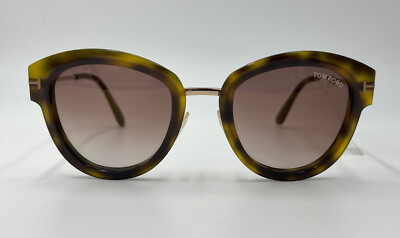 Tom Ford Mia TF-574 Sunglasses Brown Gold 52G New Tom Ford Mia TF-574 Sunglasses Brown Gold 52G Women main image 3