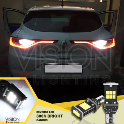 Audi A3 Sportback 2004-2013 Pair Bulbs W16W Reverse LED White 6000K Bright