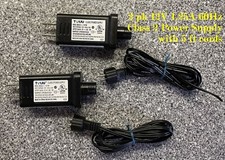 2-pack 12V 1.25A Class 2 Power Supply with Cords, Rainproof Inflatable Adapter