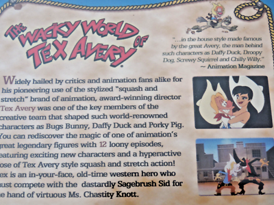 The Wacky World of Tex Avery: Tex Rides Again 1997 Cartoon DVD