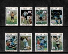 Ghana 1993 - World Cup Football Soccer - Set of 8 Stamps - Scott #1607-14 - MNH