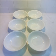 Corelle Vitrelle Soup/Cereal Bowls Chip Resistant Winter Frost White SET OF 6