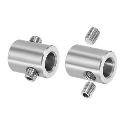 2Pcs Wire Rope Clips, 9mm ID 16mm OD Double Holes Lock Cable Clamps, Silver