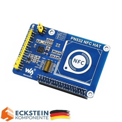 WaveShare PN532 NFC HAT für Raspberry Pi, 13,56 MHz, I2C/ SPI/ UART, 16958