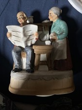 Vintage Grandma and Grandpa Music Box Home Sweet Home 7