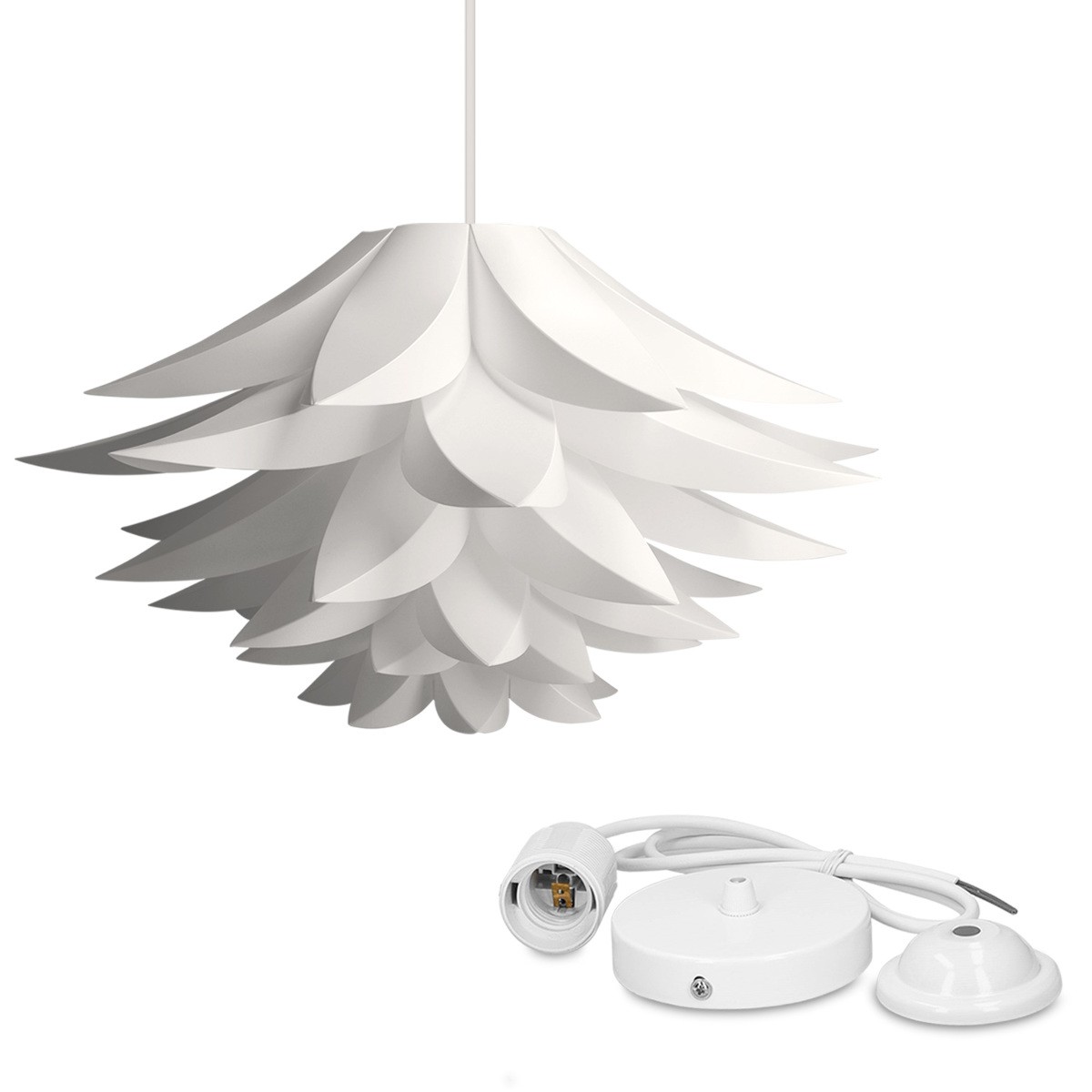 DIY Puzzle Lampe Lotus Schirm Deckenlampe Kabel E27 Fassung Deckenbefestigung 3590₽