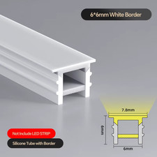 Silicone LED Strip Channel Profile for Embedded Flexible Light Diffuser with Edg