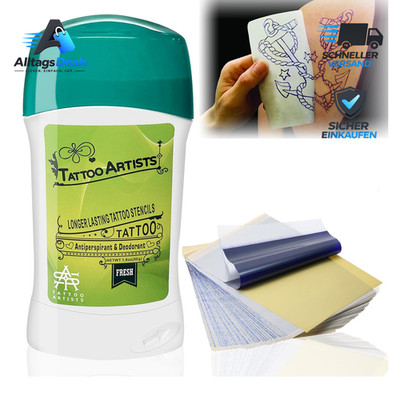 Tattoo Transfer Creme mit Transferpapier Stencil Gel Zubehör Set für Künstler