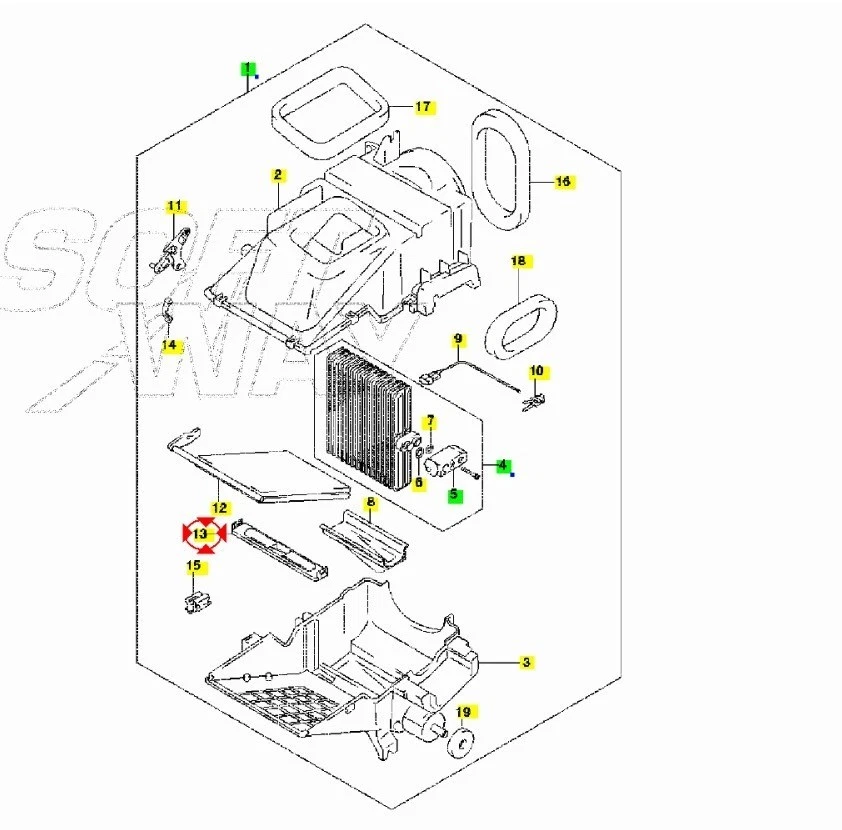 95423-81A01-000 ORIGINALE COPERCHIO FILTRO ABITACOLO SUZUKI JIMNY 1998-2017 - Immagine 3 di 3