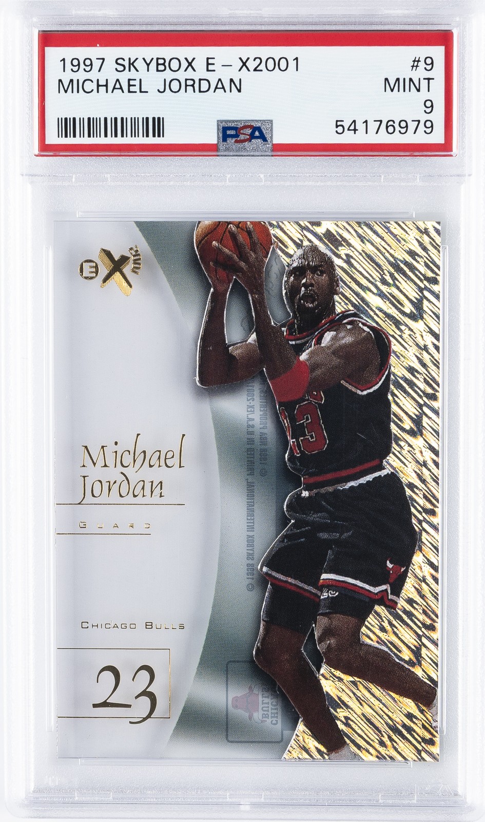 1997 SKYBOX E-X2001 #9 MICHAEL JORDAN PSA 9
