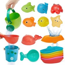 Baby Bath Toys for Kids Ages 1-3, 16PCS Mold Free Bath Toys for Toddlers 2-4 ...