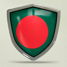 3D Domed Bangladesh Flag Car Sticker Resin Bangladeshi Emblem Badge Decal Gel