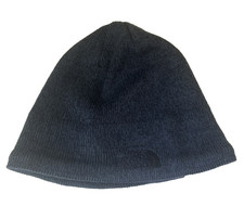 The North Face Beanie Hat Blue Knit Wool Blend Cap One Size