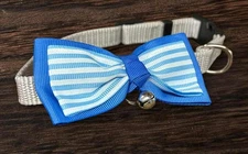 Bowtie  Fashion Dog Collar with Bow Tie  with Bell Adjustable collar up to 12.5"