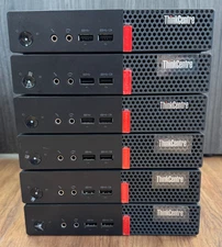 Lot of 6 x Lenovo M710q Tiny Mini Desktop PC i5 i5-6500T Wi-Fi 8GB 256GB + A/C
