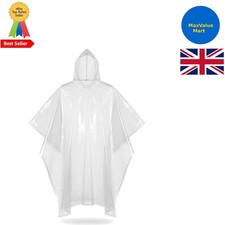 Waterproof Poncho Adult, Reusable Rain Poncho Lightweight Waterproof Raincoat Em