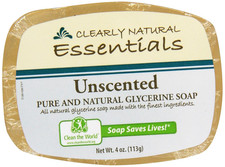 Essentials Glycerin Bar Soap Unscented 4 Ounce Pack of 1 Packaging May Vary