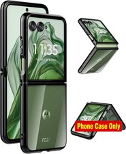 Shockproof Case for Motorola Razr Plus 2024/2025/2026, Clear Hard Back, TPU Bump