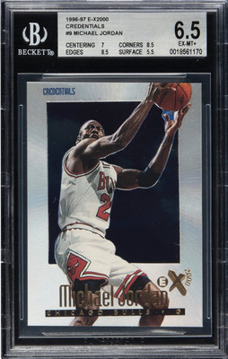 Michael Jordan 1996 Skybox E-X2000 Credentials #9 /499 BGS 6.5
