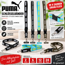 PUMA 2|6|12|24 Stk. Sch&uuml;sselband, Lanyard - 4 Farben-Auswahl, Schl&uuml;sselanh&auml;nger