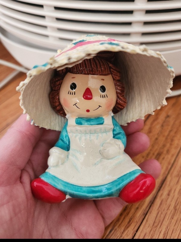 Vintage Wolin Ragedy Ann with Large Hat Figurine 3"