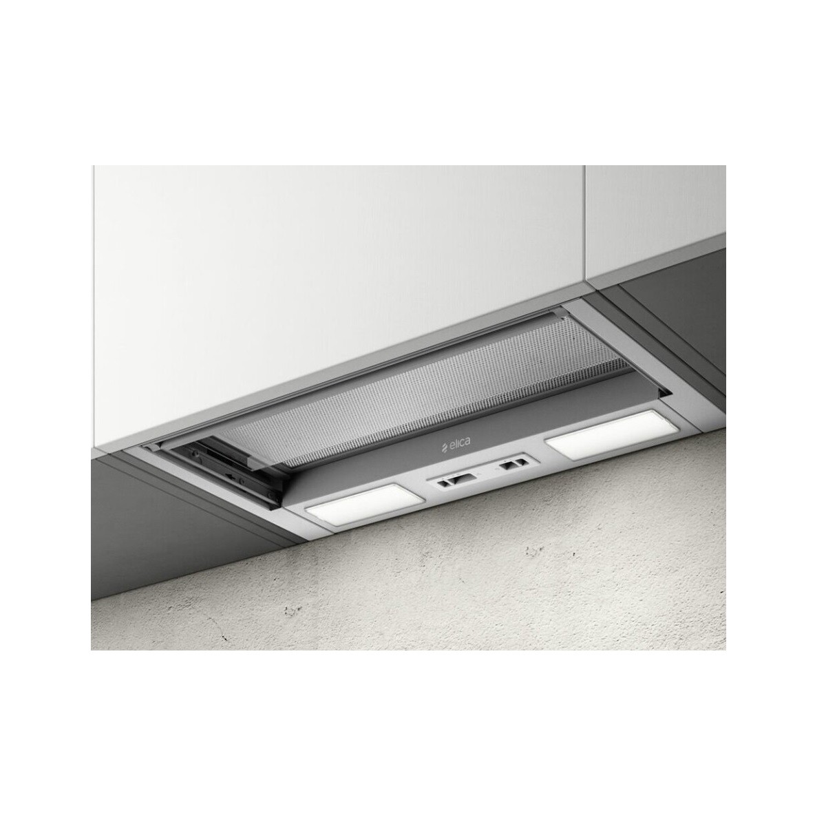 Hotte tiroir Elica 60cm argent avec moteur silencieux de 225m3/h