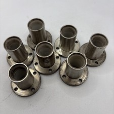 Lot Of 7 Flanged Linear Ball Round Bearing Housings 5/8  Bore 1  OD 1-3/4  Base