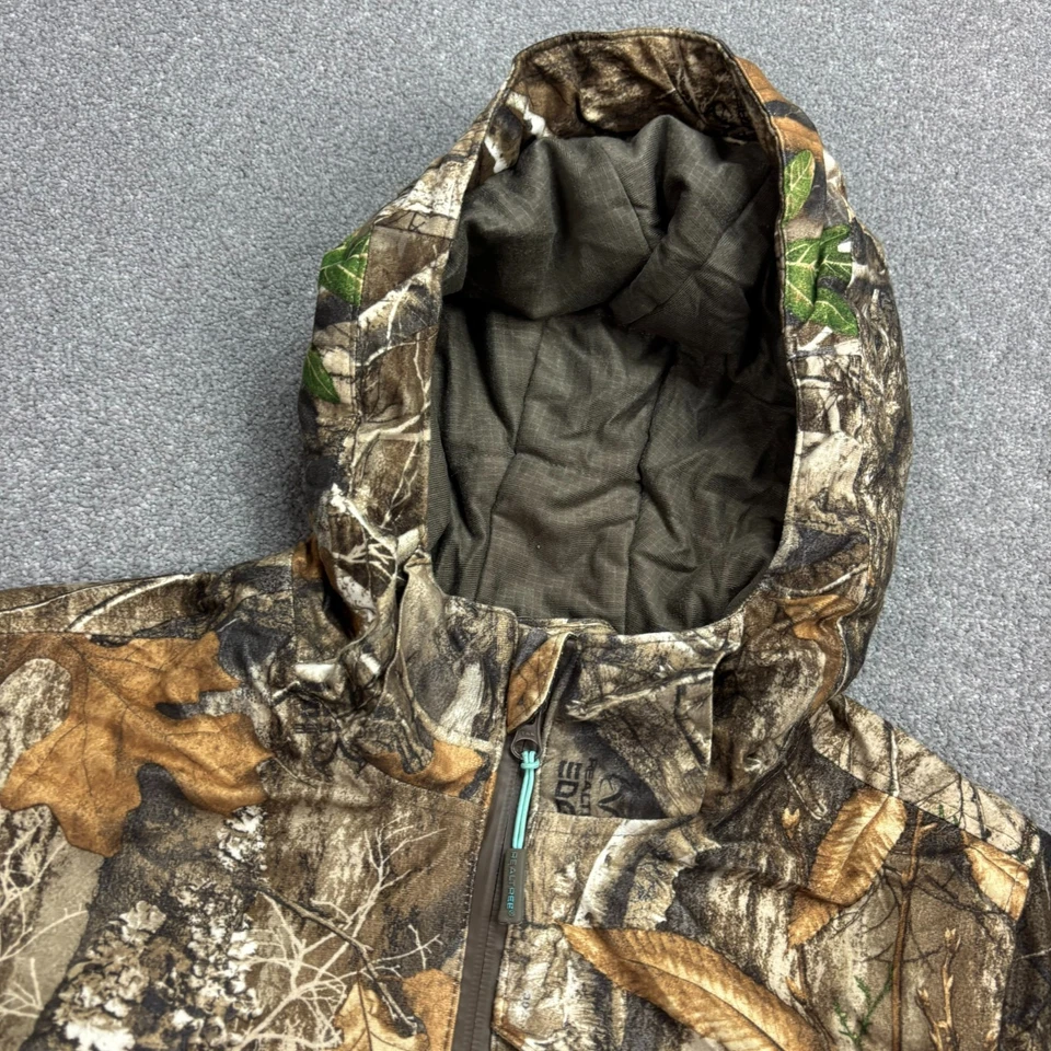 Chaqueta RealTree Mujer Mediana Marrón Ropa de Trabajo Camuflaje Caza Capucha Abrigo Acolchado Dama* Foto 3 de 4