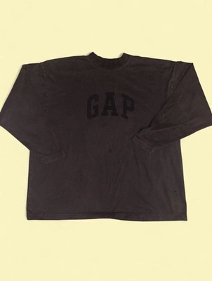 YZY x Gap Engineered by Balenciaga Black Dove Long Sleeve Oversized Tee Size XXL
