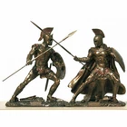 Hector & Achilles: Greek Mythology Heroes Cold Cast Βronze & Resin statues 4.9in