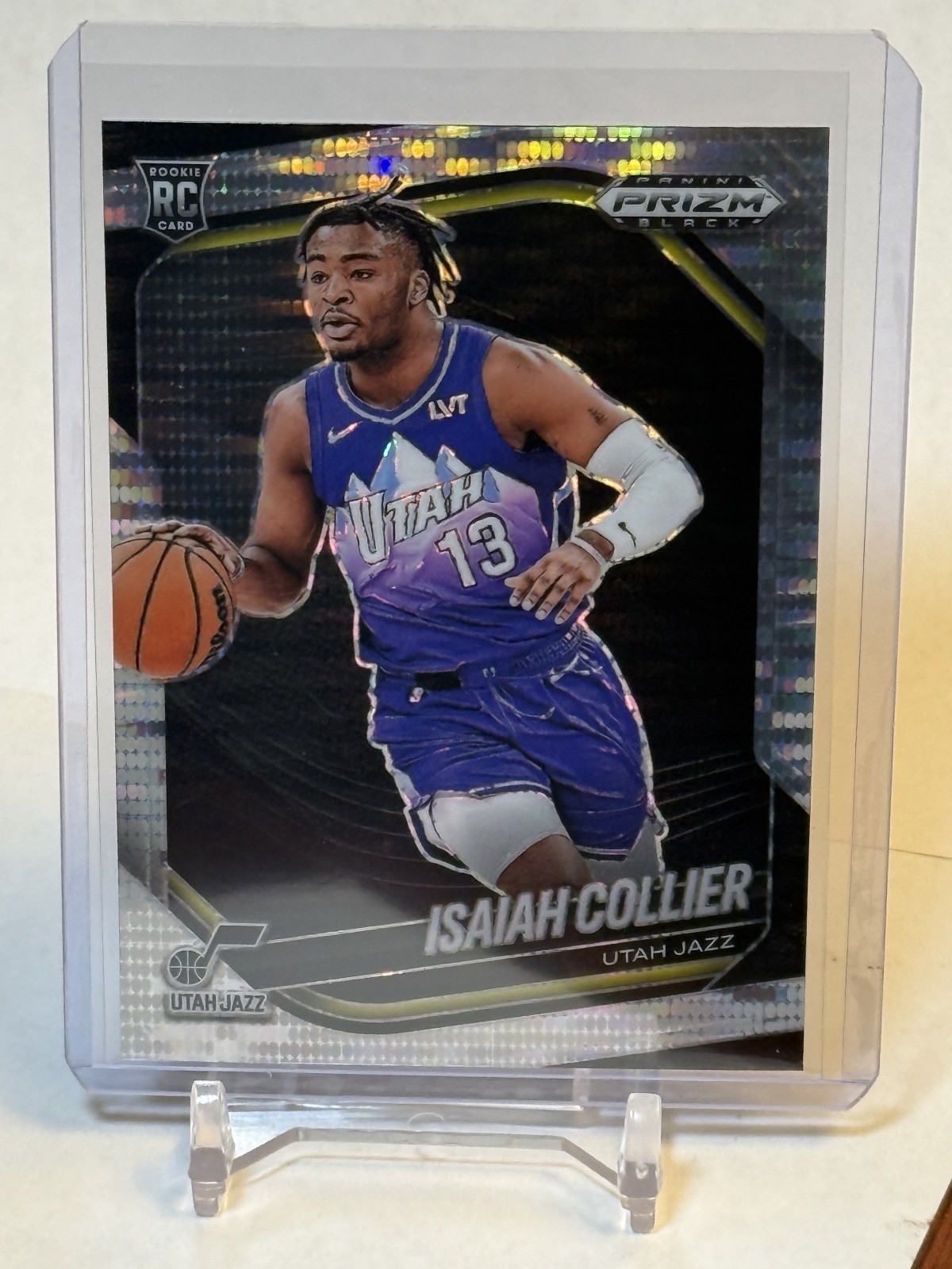 2024-25 Panini Prizm Black #32 Isaiah Collier Rookie Pulsar - Utah Jazz RC