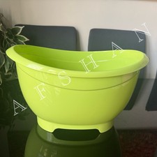 Large Oval Dish washing up bowl With Plug Kitchen Sink Washing Bowl Wash & Drain