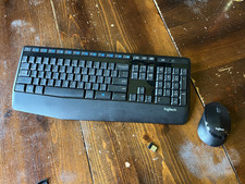 Wireless Logitech RF Keyboard and Mouse Black K345 Used Tested Working