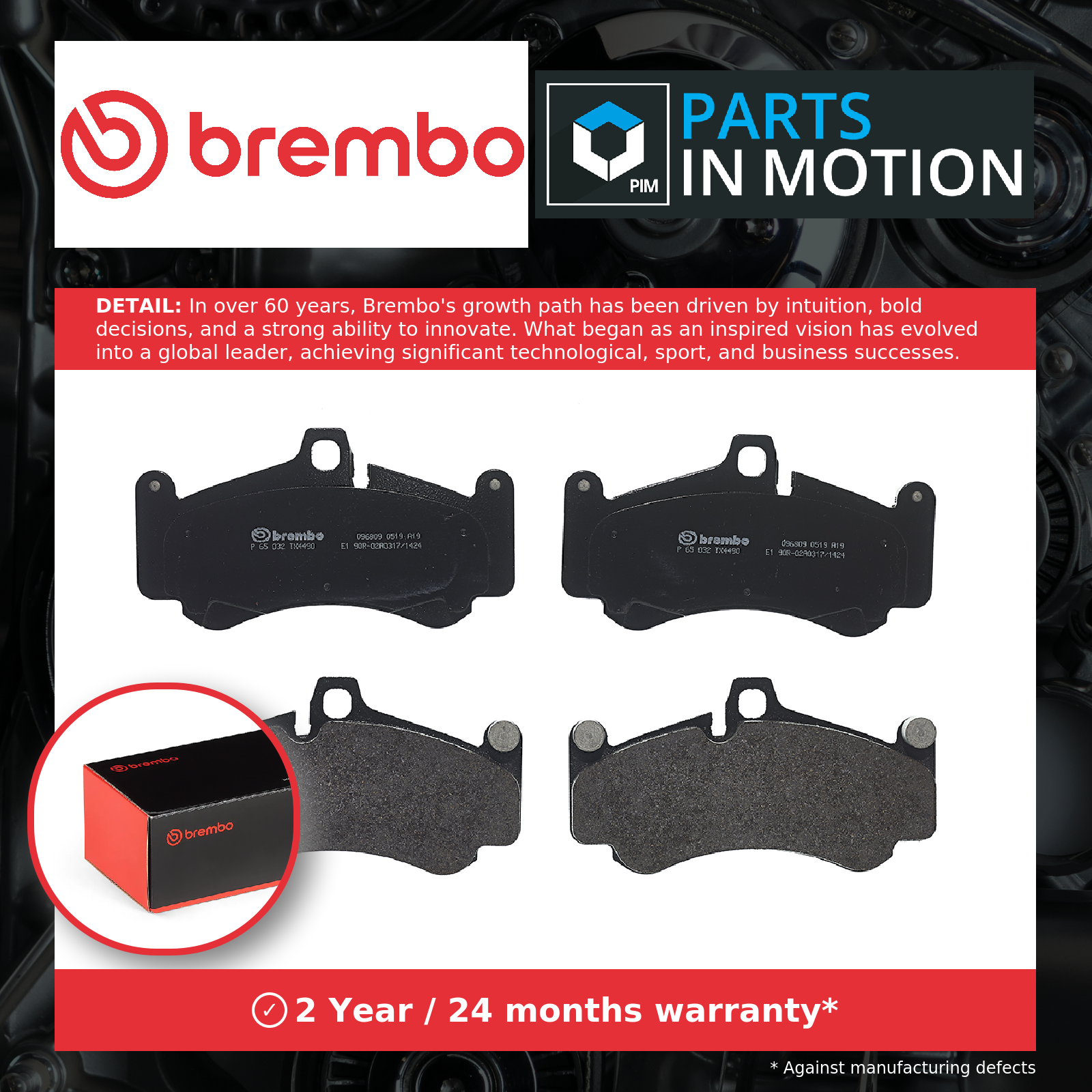 Brake Pads Set fits PORSCHE 911 997 3.8 Front 09 to 12 MA1.70 Brembo 98035193900 - Image 9