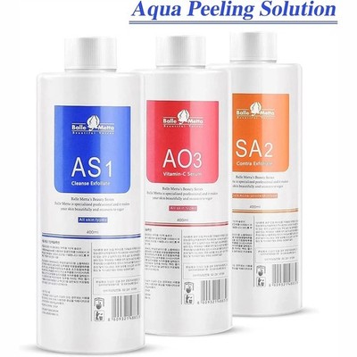 Aqua Peeling Solution AS1 SA2 AO3 Dermabrasion 3*400ML Cleansing Hydra Serum