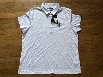 Travis Mattew Polo Golf Shirt Short Sleeve Mens 2XL Two Lane Logo Course 