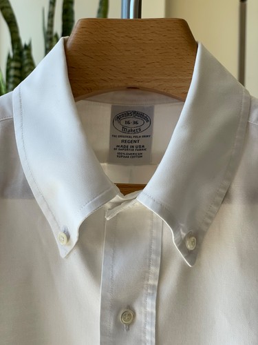 Brooks Brothers Makers White OCBD Made in USA 16 36 Oxford Pearl Italian Garland - Bild 2 von 22