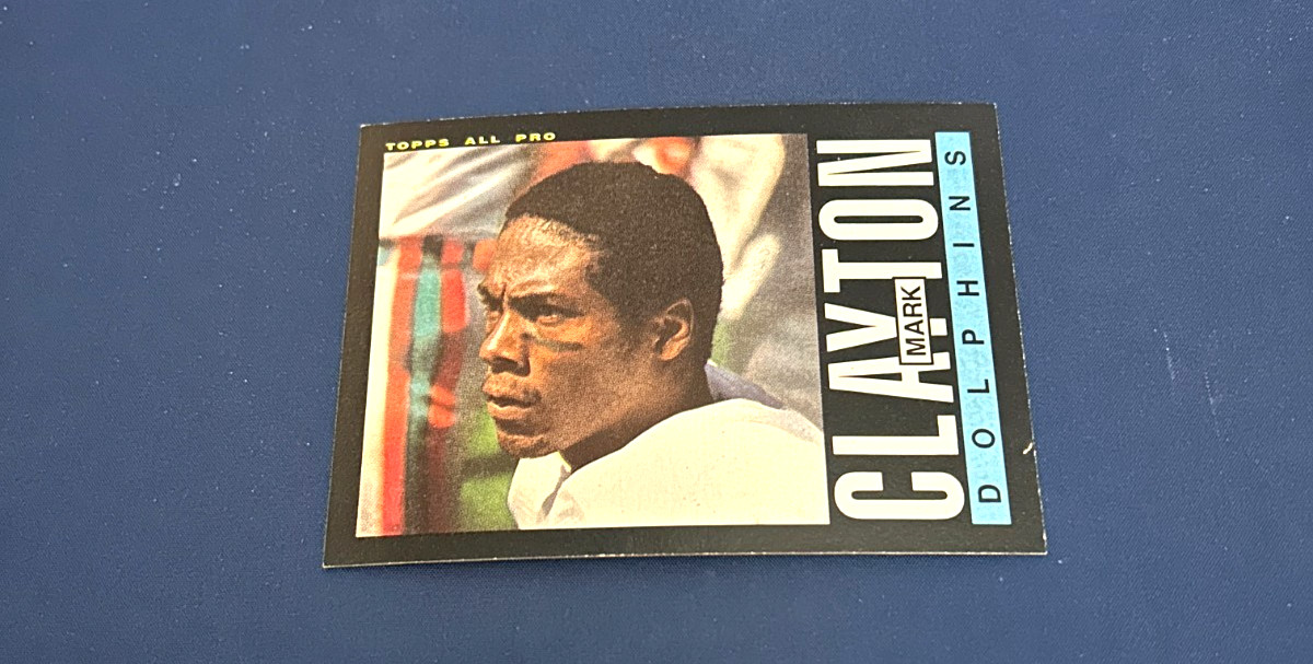 1985 Topps Football Mark Clayton Rookie Card #308 Set Break NM