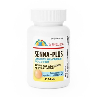 Health*Star  Docusate Sodium / Sennosides Stool Softener-Case of 12