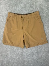 Drake Size Large Polyester Shorts Mustard Brown Outdoor Hiking Beach