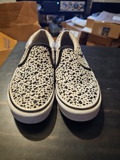 VANS Asher Dálmata Negro/Blanco - Talla Missy 5 Sin cordones