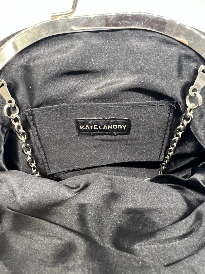 Kate Landry Black Beaded Evening Bag Purse   - Image 3 of 4