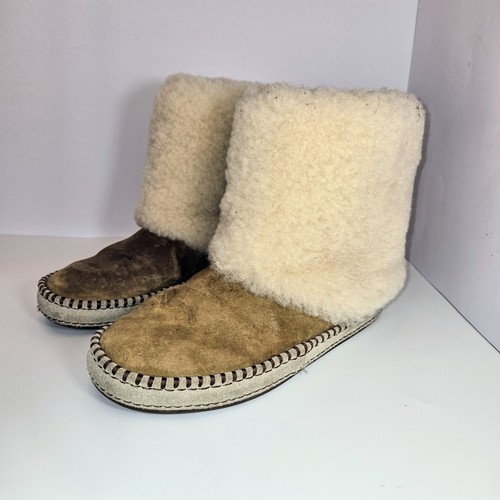 UGG Kestrel Brown Suede Shearling Winter Boots Women Size 7 - Picture 4 of 9