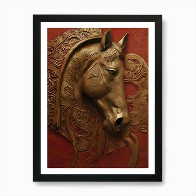 Pferd Kunstdruck gerahmt Wandbild Poster Leinwanddruck Bild