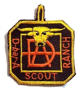 D-Bar-A Scout Ranch camp patch; cut edge twill patch